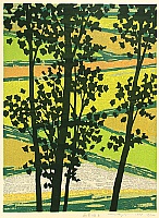 Fumio Fujita born 1933 - Field in Young Green - B - artelino Art Auctions. Fumio Fujita born 1933 - Field in Young Green - B