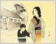 Eisen Tomioka 1864-1905 - Mother and Child - artelino Art Auctions. Eisen Tomioka 1864-1905 - Mother and Child