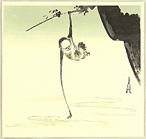 Gekko Ogata 1859-1920 - Monkey and the Moon Reflection - artelino Art Auctions. Gekko Ogata 1859-1920 - Monkey and the Moon Reflection