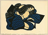 Yoshitoshi Mori 1898-1992 - Beauty - Blue - artelino Art Auctions. Yoshitoshi Mori 1898-1992 - Beauty - Blue