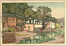 Hiroshi Yoshida 1876-1950 - Small Town in Chugoku - artelino Art Auctions. Hiroshi Yoshida 1876-1950 - Small Town in Chugoku