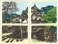 Okiie Hashimoto 1899-1993 - Hikone Castle in Early Spring - artelino Art Auctions. Okiie Hashimoto 1899-1993 - Hikone Castle in Early Spring
