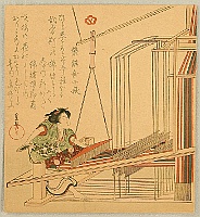 Shigenobu Yanagawa 1787-1832 - Weaver - artelino Art Auctions. Shigenobu Yanagawa 1787-1832 - Weaver