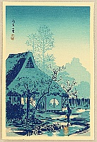 Hiroaki (Shotei) Takahashi 1871-1945 - Country House at Negishi - artelino Art Auctions. Hiroaki (Shotei) Takahashi 1871-1945 - Country House at Negishi