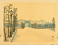 Unichi Hiratsuka 1895-1997 - Recollections of Tokyo - Akasaka Palace - artelino Art Auctions. Unichi Hiratsuka 1895-1997 - Recollections of Tokyo - Akasaka Palace