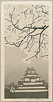Gihachiro Okuyama 1907-1981 - Castle and Cherry Tree - artelino Art Auctions. Gihachiro Okuyama 1907-1981 - Castle and Cherry Tree