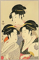 Utamaro Kitagawa 1750-1806 - Three Famous Beauties - artelino Art Auctions. Utamaro Kitagawa 1750-1806 - Three Famous Beauties