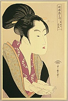 Utamaro Kitagawa 1750-1806 - Beauty Aukoi - artelino Art Auctions. Utamaro Kitagawa 1750-1806 - Beauty Aukoi