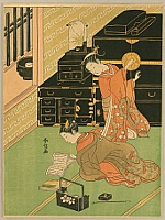 Harunobu Suzuki 1724-1770 - Two Girls - artelino Art Auctions. Harunobu Suzuki 1724-1770 - Two Girls
