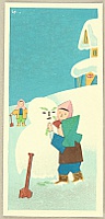 Junichiro Sekino 1914-1988 - Snowman - artelino Art Auctions. Junichiro Sekino 1914-1988 - Snowman