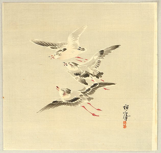 Suian Hirafuku 1844-1890 - Three Birds