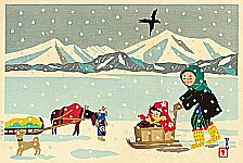 Hiroshi Nishihara born 1912 - Sled - artelino Art Auctions. Hiroshi Nishihara born 1912 - Sled