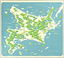 Yasushi Omoto (Ohmoto) born 1926 - Hokkaido Map - artelino Art Auctions. Yasushi Omoto (Ohmoto) born 1926 - Hokkaido Map