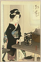 Suizan Miki 1887-1957 - Preparing Tea - artelino Art Auctions. Suizan Miki 1887-1957 - Preparing Tea