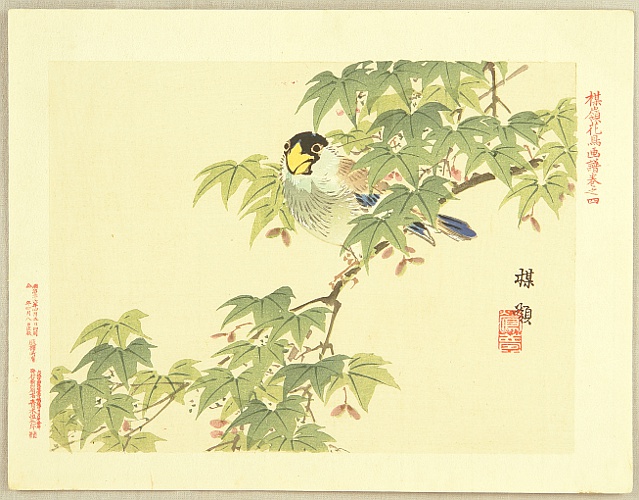 Bairei Kono 1844-1895 - Flowers and Birds Picture Album by Bairei No.4.