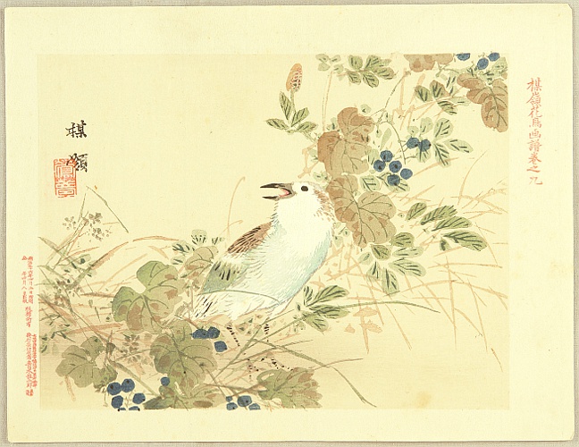 Bairei Kono 1844-1895 - Flowers and Birds Picture Album by Bairei  No.9