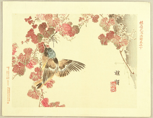 Bairei Kono 1844-1895 - Flowers and Birds Picture Album by Bairei  No.10