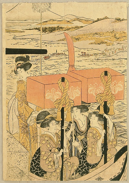 Utamaro Kitagawa 1750-1806 - Beauties on a Boat