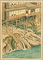 Hakuho Hirano 1879-1957 - Vacation Houses in Kaga - artelino Art Auctions. Hakuho Hirano 1879-1957 - Vacation Houses in Kaga