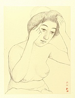 Goyo Hashiguchi 1880-1921 - Combing Hair - artelino Art Auctions. Goyo Hashiguchi 1880-1921 - Combing Hair