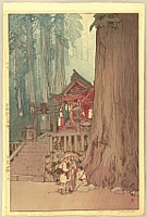 Hiroshi Yoshida 1876-1950 - Misty Day in Nikko - artelino Art Auctions. Hiroshi Yoshida 1876-1950 - Misty Day in Nikko
