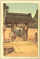 Hiroshi Yoshida 1876-1950 - A Little Temple Gate - artelino Art Auctions. Hiroshi Yoshida 1876-1950 - A Little Temple Gate