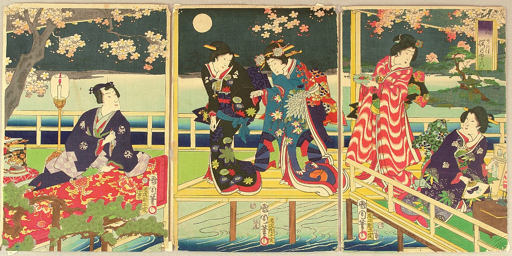 Dinner with Prince Genji - By Kunichika Toyohara