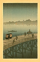 Unknown - Bridge in the Evening - artelino Art Auctions. Unknown - Bridge in the Evening