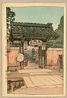 Hiroshi Yoshida 1876-1950 - A Little Temple Gate - artelino Art Auctions. Hiroshi Yoshida 1876-1950 - A Little Temple Gate