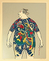 Hideo Takeda born 1948 - Tattooed Man - artelino Art Auctions. Hideo Takeda born 1948 - Tattooed Man