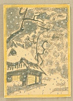 Eiichi Kotozuka 1906-1979 - Farm House in Snowy Evening - Watercolor - artelino Art Auctions. Eiichi Kotozuka 1906-1979 - Farm House in Snowy Evening - Watercolor