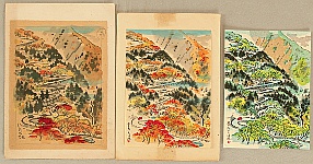 Nisaburo Ito 1910-1988 - Iroha Hill in Oku-Nikko - Watercolor and Prints - artelino Art Auctions. Nisaburo Ito 1910-1988 - Iroha Hill in Oku-Nikko - Watercolor and Prints