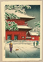 Sanmon Gate at Zojo Temple - Shiro Kasamatsu 1898-1991
