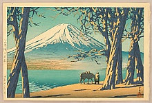 Late Autumn in Lake Yamanaka - By Hasui Kawase 1883-1957