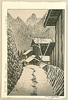 Shiro Kasamatsu 1898-1992 - Dusk at Minakami - artelino Art Auctions. Shiro Kasamatsu 1898-1992 - Dusk at Minakami