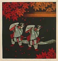 Kaoru Saito born 1931 - The Tale of Genji - Momiji no Ga (Autumn Excursion),Vol.2 - artelino Art Auctions. Kaoru Saito born 1931 - The Tale of Genji - Momiji no Ga (Autumn Excursion),Vol.2