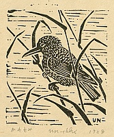 Unichi Hiratsuka 1895-1997 - Kingfisher - artelino Art Auctions. Unichi Hiratsuka 1895-1997 - Kingfisher