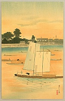 Yoshio (Raizan) Kawatsura 1880-1963 - Setting Sun at Hamamachi - artelino Art Auctions. Yoshio (Raizan) Kawatsura 1880-1963 - Setting Sun at Hamamachi