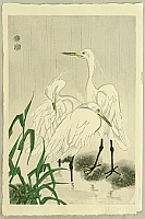 Eiichi Kotozuka 1906-1979 - Herons in Rain - artelino Art Auctions. Eiichi Kotozuka 1906-1979 - Herons in Rain
