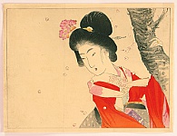 Kason Suzuki 1860-1919 - Beauty and Cherry Blossoms - artelino Art Auctions. Kason Suzuki 1860-1919 - Beauty and Cherry Blossoms