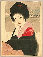 Shuho Yamakawa 1898-1944 - Beauty and Shinobazu Pond - artelino Art Auctions. Shuho Yamakawa 1898-1944 - Beauty and Shinobazu Pond
