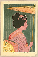 Red Parasol - By Shiro Kasamatsu