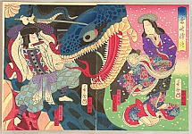 Shigehiro Shugansai active 1865-1878 - Giant Snake - Kabuki - artelino Art Auctions. Shigehiro Shugansai active 1865-1878 - Giant Snake - Kabuki