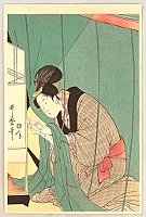 Utamaro Kitagawa 1750-1806 - Beauty in Mosquito Net - artelino Art Auctions. Utamaro Kitagawa 1750-1806 - Beauty in Mosquito Net