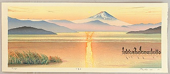 Ryusei Okamoto born 1949 - Mt. Fuji in Evening Glow - artelino Art Auctions. Ryusei Okamoto born 1949 - Mt. Fuji in Evening Glow