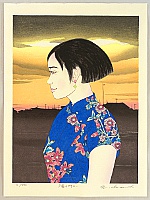 Ryusei Okamoto born 1949 - First Love No. 46 - Town in the Sunset - artelino Art Auctions. Ryusei Okamoto born 1949 - First Love No. 46 - Town in the Sunset