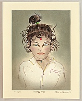 Ryusei Okamoto born 1949 - A Young Girl in Nepal (2) - artelino Art Auctions. Ryusei Okamoto born 1949 - A Young Girl in Nepal (2)