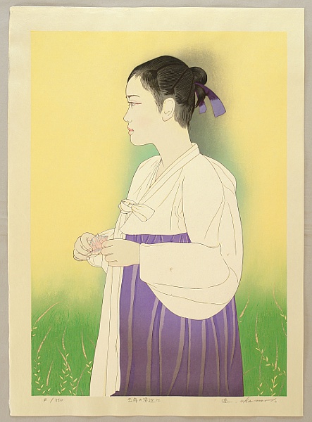 Ryusei Okamoto born 1949 - First Love # 7 - Beach in Last Year - artelino Art Auctions. Ryusei Okamoto born 1949 - First Love # 7 - Beach in Last Year