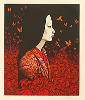Kaoru Saito born 1931 - Camellia - artelino Art Auctions. Kaoru Saito born 1931 - Camellia