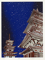 Hideaki Kato born 1954 - Starlight - Large Pagoda - artelino Art Auctions. Hideaki Kato born 1954 - Starlight - Large Pagoda